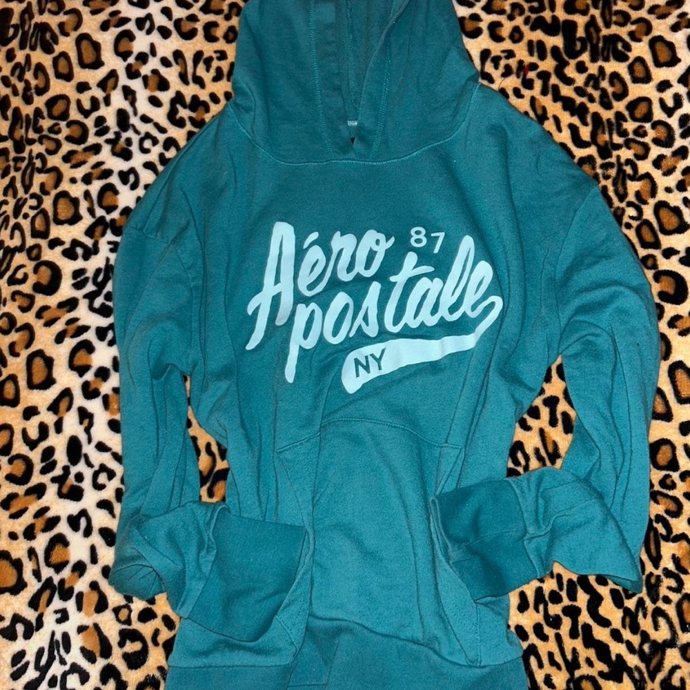 Cute Blue Aeropostale Pull Over Hoodie